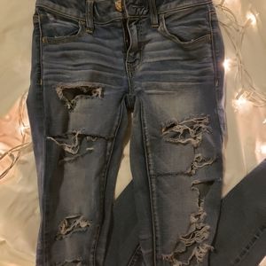 American eagle super distressed jeans